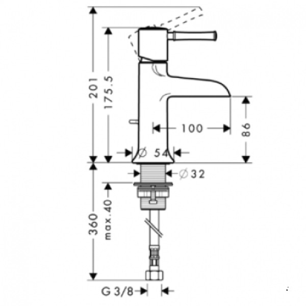 Смеситель для раковины Hansgrohe Talis Classic 14127000