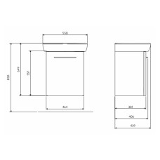 Тумба Kolo Nova Pro M39005000 с умывальником 55 см
