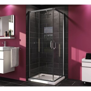 Huppe X1 120104.069.321 Квадратная кабина, 2х-секционная раздвижная дверь для углового входа 1000 х 1000 мм