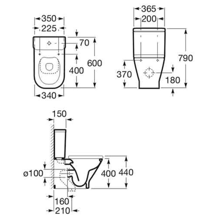 Унитаз Roca Gap Rimless (A34D738000) с сиденьем slow-closing