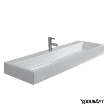 Керамическая раковина 120 см Duravit Vero, белая 0454120041