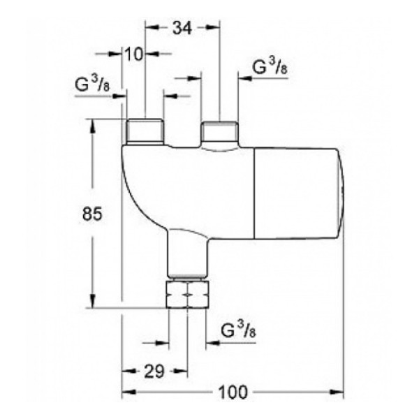 Grohe Grohtherm Micro термостат для установки под раковиной (34487000)