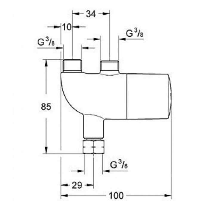 Grohe Grohtherm Micro термостат для установки под раковиной (34487000)