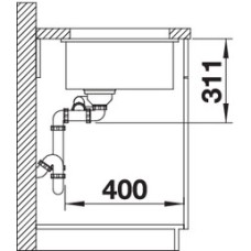Мойка для кухни Blanco Subline 350/150-U Ceramic базальт 523746