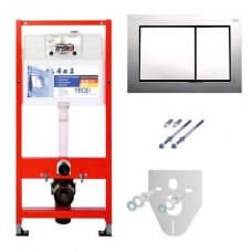 Инсталляция TECE base 9400006 с панелью смыва TECE base хром глянцевый Инсталляция TECE base 9400006 с панелью смыва TECE base хром глянцевый