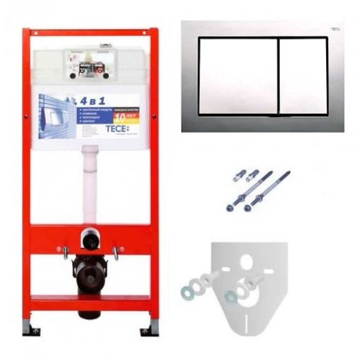 Инсталляция TECE base 9400006 с панелью смыва TECE base хром глянцевый