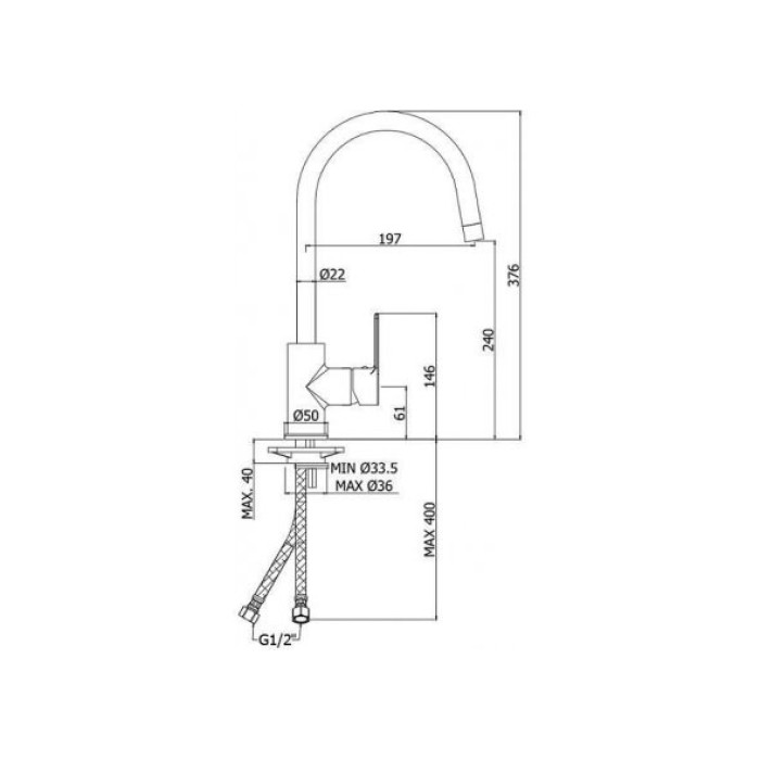 Смеситель для кухни Paffoni Red RED180CR