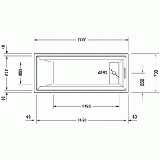 2nd floor ванна прямоугольная 170 см 700074000000000 в интернет-магазине «Estet Room»