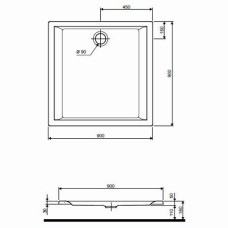 Душевой поддон KOLO PACYFIK 90x90 AntiSlide xBK0790101