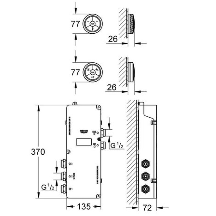 Электронный смеситель Grohe Allure F-digital 36289000