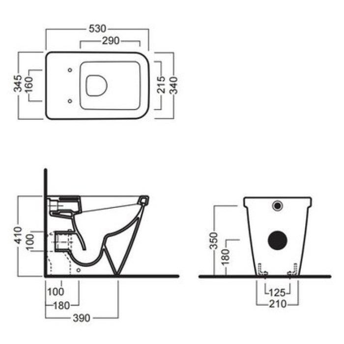 Пристенный унитаз Hatria Erika Pro Q (YxHY01)