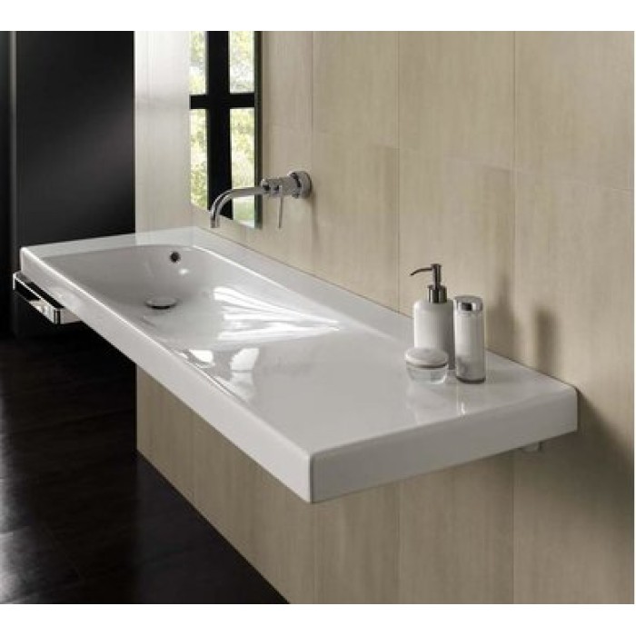 Керамическая раковина 130 см Hatria Grandangolo, белый (Y0xT01)