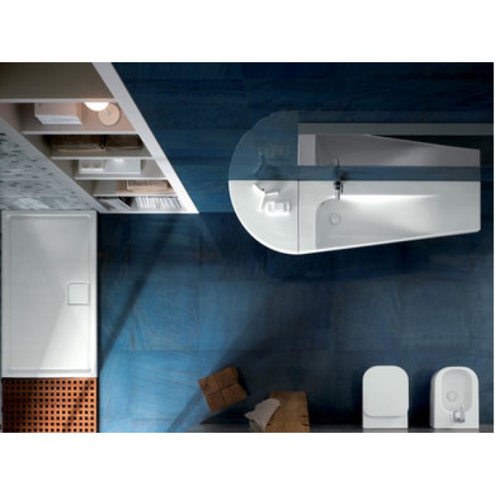 Керамическая раковина 130 см Hatria Grandangolo, белый (Y0xT01)