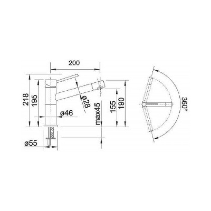 Смеситель для кухни Blanco ALTA COMPACT 515324 хром/кофе Смеситель для кухни Blanco ALTA COMPACT 515324 хром/кофе