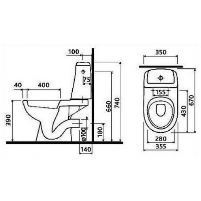 Унитаз Kolo Solo (S7921800U) с сиденьем полипропилен
