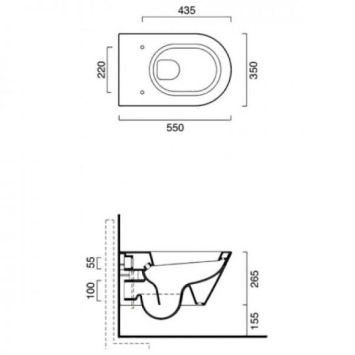 Подвесной безободковый унитаз Catalano New Zero NewFlush, bianco lucido Подвесной безободковый унитаз Catalano New Zero NewFlush, bianco lucido