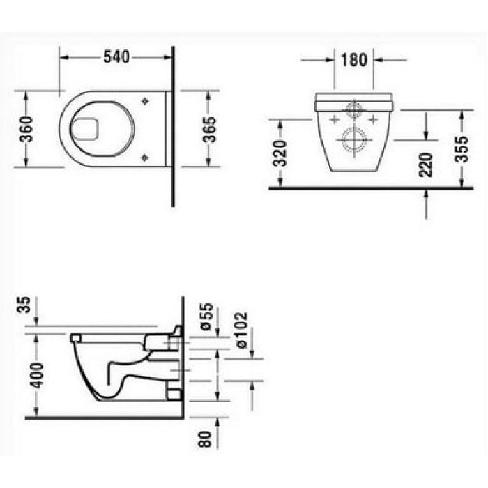 Плитка керамогранит Подвесной унитаз Duravit Starck 3 2201090000 для пола Плитка керамогранит Подвесной унитаз Duravit Starck 3 2201090000 для пола