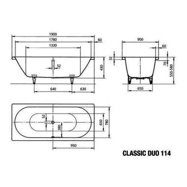 Kaldewei Classic Duo 190x90 (291500010001)