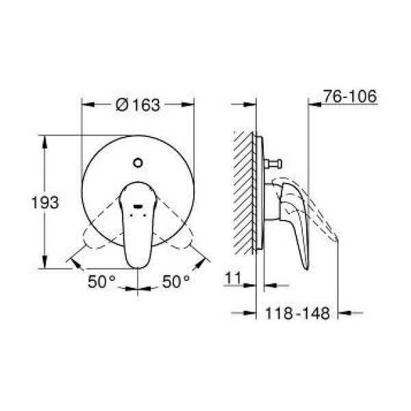 Grohe Eurostyle Внешняя часть смесителя для ванны (29099LS3)