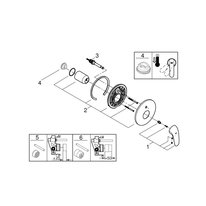 Grohe Eurostyle Внешняя часть смесителя для ванны (29099LS3)