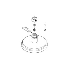 Плитка керамогранит Grohe Rainshower Cosmopolitan 160 Верхний душ 27135000 для пола