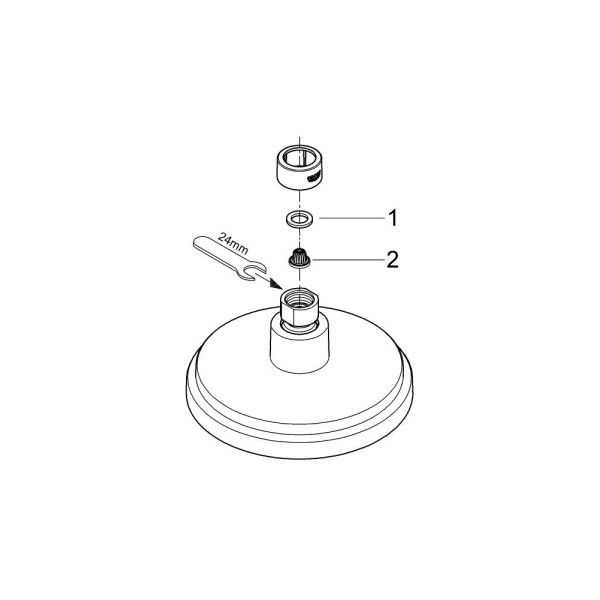 Плитка керамогранит Grohe Rainshower Cosmopolitan 160 Верхний душ 27135000 для пола