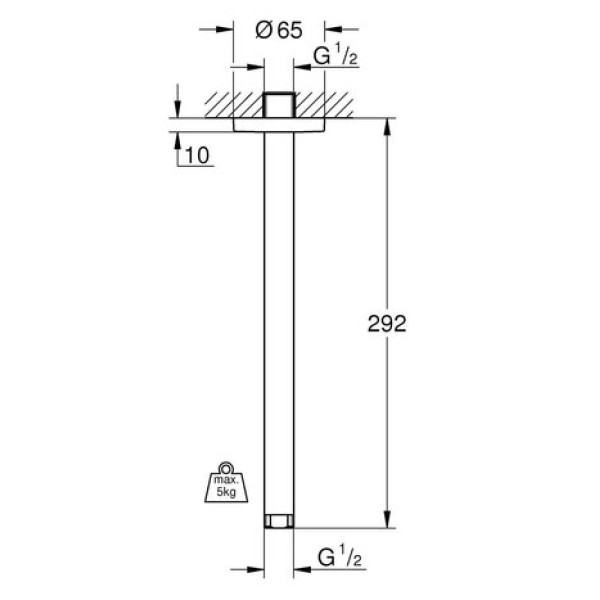 Держатель верхнего душа Grohe Rainshower (28497000)