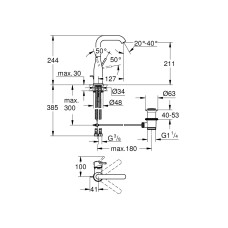Grohe Essence Смеситель однорычажный для раковины L-Size (32628DA1)