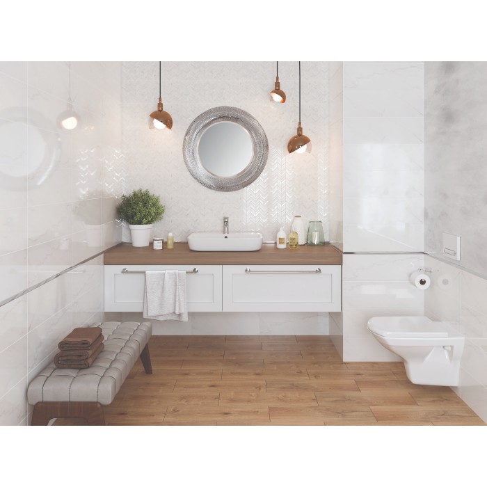 Плитка Opoczno METAL SILVER GLOSSY BORDER 10×20×600