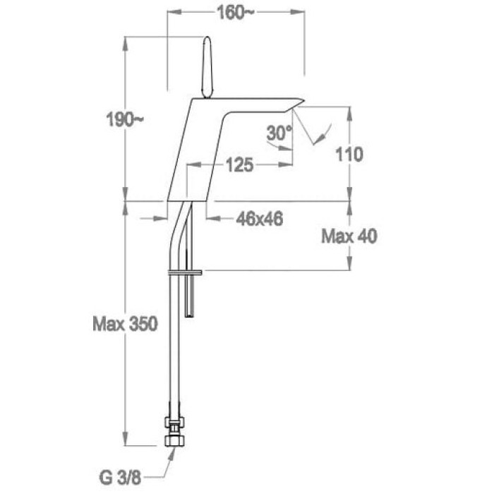 Смеситель для раковины Fir Dynamica JK 89 (89.1530.2.10.00) Смеситель для раковины Fir Dynamica JK 89 (89.1530.2.10.00)