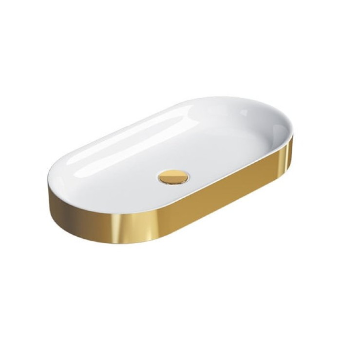 Керамическая раковина 70 см Catalano Horizon, oro-bianco