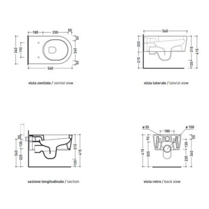 Подвесной унитаз Flaminia Link, white 5051/WC