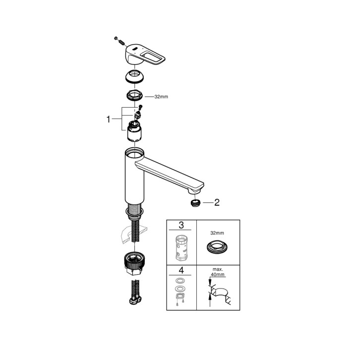 Grohe BauLoop Смеситель для кухни (31706000)