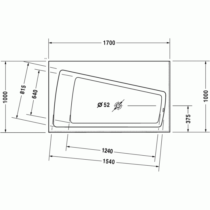 Paiova ванна прямоугольная 170 см 700270000000000 в интернет-магазине «Estet Room»