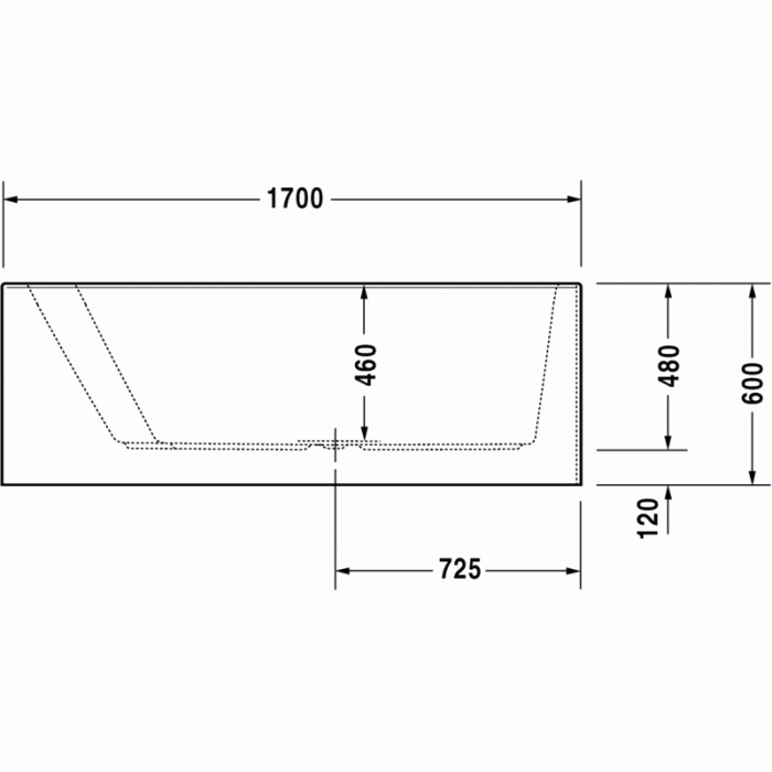 Paiova ванна прямоугольная 170 см 700270000000000 в интернет-магазине «Estet Room»
