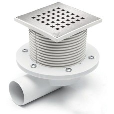 Душовий трап MCH G425XL/G425 N XL DN50  h-113-169 мм, решітка Квадрати, з сухим сифоном