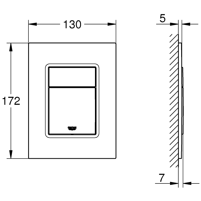 Инсталляция GROHE Rapid SL 3 в 1 39501000 с панелью смыва Skate S 37535000 хром