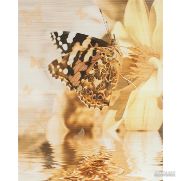 Плитка Cersanit Miranda DEC BUTTERFLY 8×500×400 под дерево для ванной и кухни