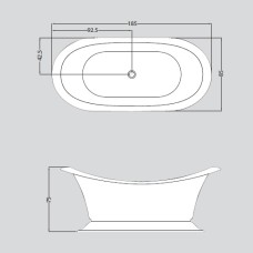 Gruppo Treesse Grand Soleil Ванна в классическом стиле 185x85xh75 см