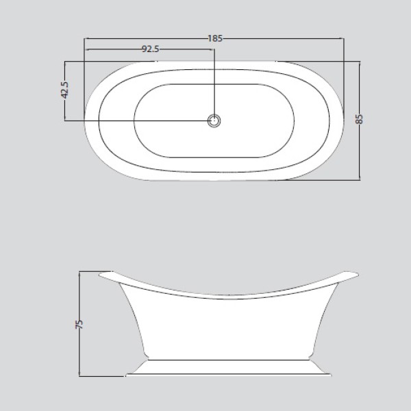 Gruppo Treesse Grand Soleil Ванна в классическом стиле 185x85xh75 см