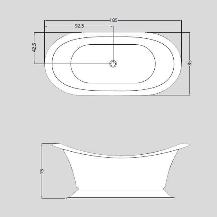 Gruppo Treesse Grand Soleil Ванна в классическом стиле 185x85xh75 см