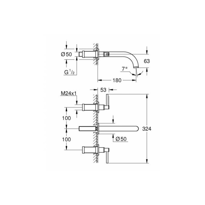 Grohe Atrio new Смеситель для раковины на три отверстия (20169DC3) Grohe Atrio new Смеситель для раковины на три отверстия (20169DC3)