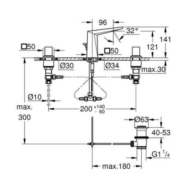 Смеситель для раковины Grohe Allure Brilliant S-Size 20342000