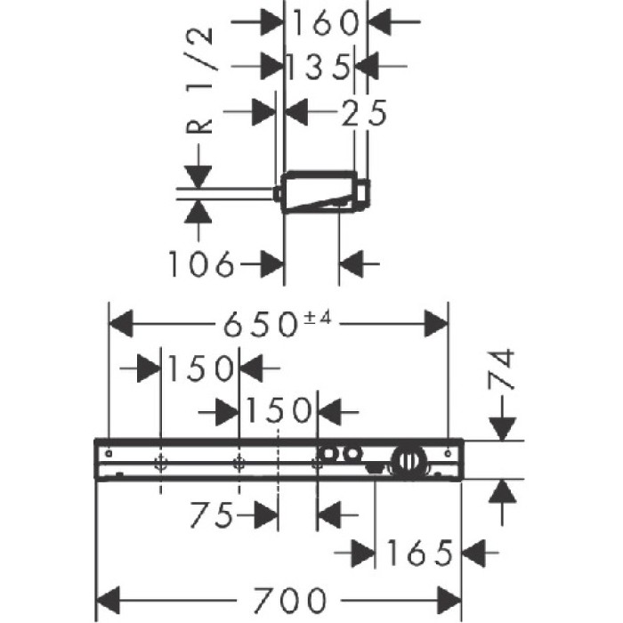Термостат для душа Hansgrohe Shower TabletSelect 13184000