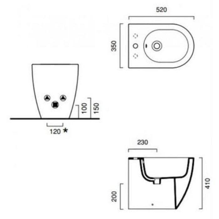 Биде Catalano Sfera Биде Catalano Sfera