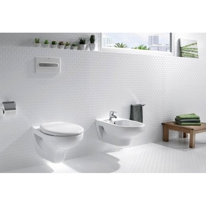 Унитаз подвесной Roca Victoria (A34H308000) с сиденьем slow-closing Унитаз подвесной Roca Victoria (A34H308000) с сиденьем slow-closing