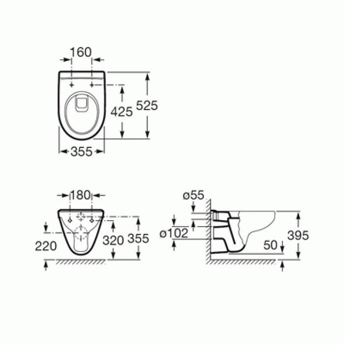 Унитаз подвесной Roca Victoria (A34H308000) с сиденьем slow-closing Унитаз подвесной Roca Victoria (A34H308000) с сиденьем slow-closing