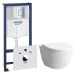 Комплект инсталляция Grohe Rapid SL 38772001 с подвесным унитазом LAUFEN PRO Rimless H820966 и сидением slow-closing и кнопкой смыва