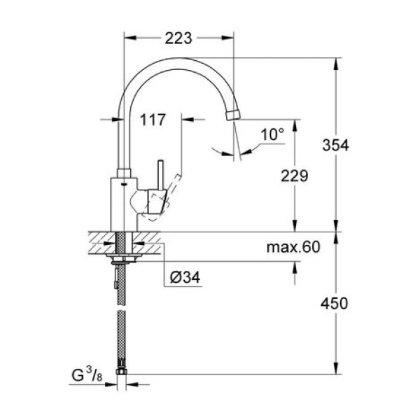 Смеситель для кухни Grohe Concetto 32661DC1