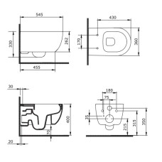 Унитаз подвесной без ободка DEVIT 3020140W ART 2.0 soft-close